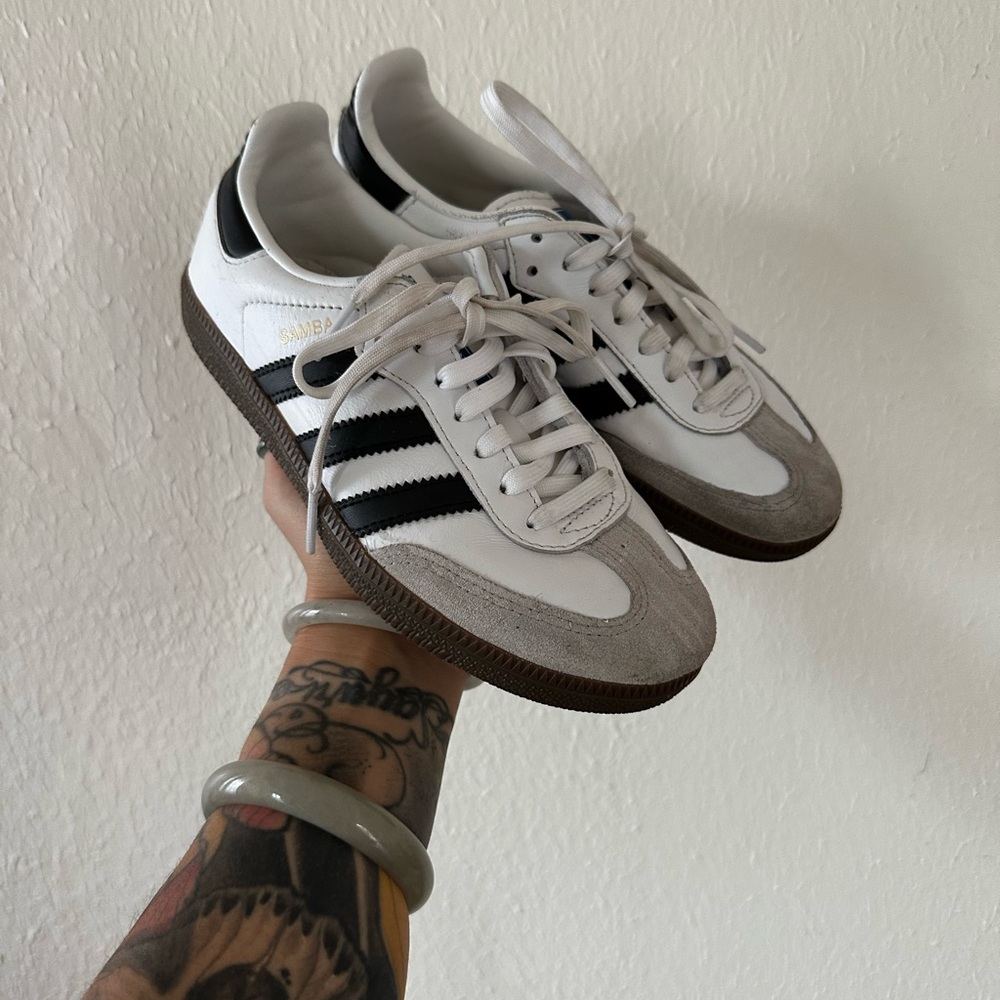 Adidas White and Black Classic Trainers